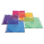 Verbatim CD/DVD Slim Case, Assorted Colors, 50/Pack VER94178