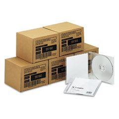 Verbatim CD-RW Discs, 700MB/80min, 4x, w/Slim Jewel Cases, Silver, 100/Carton VER95160