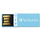 Verbatim Clip-It USB Flash Drive, 4G, Blue VER97550