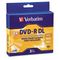 Verbatim Dual-Layer DVD-R Discs, 8.5GB, 4x, w/Jewel Cases, 3/Pack, Silver VER95165