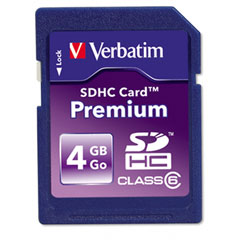 Verbatim Premium SDHC Card, 4GB VER96171