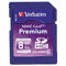 Verbatim Premium SDHC Card, 8GB VER96318