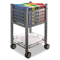 Vertiflex Sidekick File Cart, 1-Shelf, 13-3/4w x 15-1/2d x 26-1/4h, Matte Gray VRTVF52002