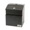 Vertiflex Steel Suggestion Box with Locking Top, 7 x 6 x 8-1/2, Black VRT50085