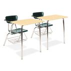 Virco 3400 Series Chair Desk, 22-3/4 x 35-3/4 x 29-1/4, Fusion Maple/Forest Green,2/CT VIR3400BR7538
