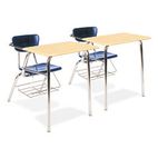 Virco 3400 Series Chair Desk, 22-3/4w x 35-3/4d x 29-1/4h, Fusion Maple/Navy, 2/Carton VIR3400BR5138
