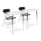 Virco 3400 Series Chair Desk, 22-3/4w x 35-3/4d x 29-1/4h, Sandstone/Forest Green,2/CT VIR3400BR7596