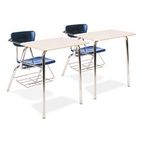 Virco 3400 Series Chair Desk, 22-3/4w x 35-3/4d x 29-1/4h, Sandstone/Navy, 2/Carton VIR3400BR5196