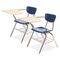 Virco 3700 Series Chair Desk, 20w x 31d x 30-1/2h, Sandstone Top/Navy, 2/Carton VIR3700BR5196
