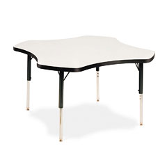 Virco 4000 Series Clover Shape Activity Table, 48 dia. x 30h, Gray Nebula VIR48CLO091