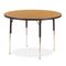Virco 4000 Series Round Activity Table, 42 dia. x 30h, Medium Oak VIR4842R084