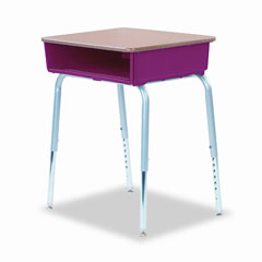 Virco 785 Open-Front Student Desk w/Colored Bookboxes, 24w x 18d, Red VIR78538507002