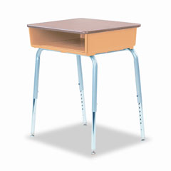 Virco 785 Open-Front Student Desk w/Colored Bookboxes, 24w x 18d, Squash VIR78538504702