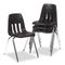 Virco 9000 Series Classroom Chair, Black/Chrome Frame, 4/Carton VIR90879C59
