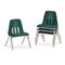 Virco 9000 Series Classroom Chairs, 10" Seat Height, Forest Green/Chrome, 4/Carton VIR901075
