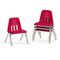 Virco 9000 Series Classroom Chairs, 10" Seat Height, Red/Chrome, 4/Carton VIR901070