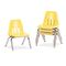 Virco 9000 Series Classroom Chairs, 10" Seat Height, Squash/Chrome, 4/Carton VIR901047