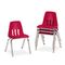 Virco 9000 Series Classroom Chairs, 14" Seat Height, Red/Chrome, 4/Carton VIR901470