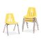 Virco 9000 Series Classroom Chairs, 14" Seat Height, Squash/Chrome, 4/Carton VIR901447
