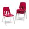 Virco 9000 Series Classroom Chairs, 16" Seat Height, Red/Chrome, 4/Carton VIR901670