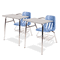 Virco 9400 Series Chair Desk, 21w x 33-1/2d x 30h, Gray Nebula/Blueberry, 2/Carton VIR9400BR40091