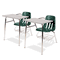 Virco 9400 Series Chair Desk, 21w x 33-1/2d x 30h, Gray Nebula/Forest Green, 2/Carton VIR9400BR75091