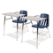 Virco 9400 Series Chair Desk, 21w x 33-1/2d x 30h, Gray Nebula/Navy, 2/Carton VIR9400BR51091