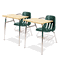 Virco 9400 Series Chair Desk, 21w x 33-1/2d x 30h, Maple/Forest Green, 2/Carton VIR9400BR75385