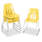 Virco 9600 Classic Classroom Chairs, 14" Seat Height, Squash/Chrome, 4/Carton VIR961447
