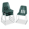 Virco 9600 Classic Series Classroom Chairs, 14" Seat Height, Forest Green/Chrome, 4/CT VIR961475