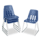 Virco 9600 Classic Series Classroom Chairs, 16" Seat Height, Blue/Chrome, 4/Carton VIR961640