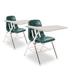Virco 9700 Series Chair Desk, 18-3/4w x 31d x 30-1/2h, Gray Nebula/Green, 2/Carton VIR9700BR75091