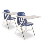 Virco 9700 Series Chair Desk, 18-3/4w x 31d x 30-1/2h, Gray Nebula/Navy, 2/Carton VIR9700BR51091