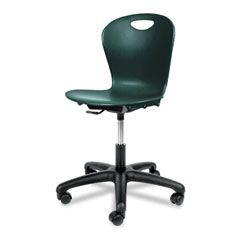 Virco Adjustable-Height Task Chair, 24-1/8w x 24-1/8d x 3034-1/2h, Forest Green VIRZTASK1875