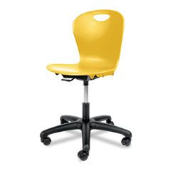 Virco Adjustable-Height Task Chair, 24-1/8w x 24-1/8d x 3034-1/2h, Squash VIRZTASK1847