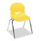Virco IQ Series Stack Chairs, 17-1/2" Seat Height, Squash/Chrome, 4/Carton VIR26451747