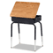 Virco Lift-Lid Student Desk, 24w x 18d, Medium Oak, 2/Carton VIR751084