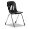 Virco Metaphor Series Classroom Chair, 14-1/2" Seat Height, Black/Chrome, 5/Carton VIRN914BLK01CHM