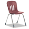 Virco Metaphor Series Classroom Chair, 16-1/2" Seat Height, Wine/Chrome, 4/Carton VIRN916RED50CHM