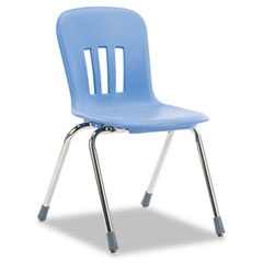 Virco Metaphor Series Classroom Chair, 18" Seat Height, Blueberry/Chrome, 4/Carton VIRN918BLU40CHM