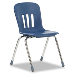 Virco Metaphor Series Classroom Chair, 18" Seat Height, Navy Blue/Chrome, 4/Carton VIRN918BLU51CHM