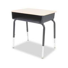 Virco Open Front Student Desk, 24w x 18d, Fusion Maple Top, 2/Carton VIR785M38