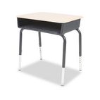 Virco Open Front Student Desk, 24w x 18d, Fusion Maple Top, 2/Carton VIR785M38