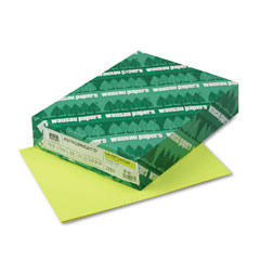 Wausau Paper Astrobrights Colored Card Stock, 65 lbs., 8-1/2 x 11, Lift-Off Lemon, 250 Sheets WAU21021