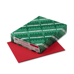 Wausau Paper Astrobrights Colored Card Stock, 65 lbs., 8-1/2 x 11, Re-Entry Red, 250 Sheets WAU22751
