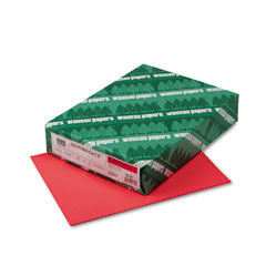 Wausau Paper Astrobrights Colored Card Stock, 65 lbs., 8-1/2 x 11, Rocket Red, 250 Sheets WAU22841