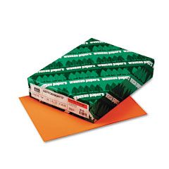 Wausau Paper Astrobrights Colored Paper, 24lb, 8-1/2 x 11, Cosmic Orange, 500 Sheets/Ream WAU22651