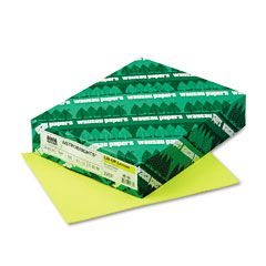 Wausau Paper Astrobrights Colored Paper, 24lb, 8-1/2 x 11, Lift-Off Lemon, 500 Sheets/Ream WAU21011