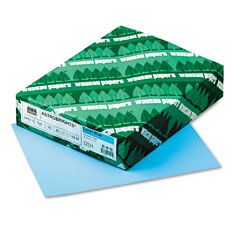 Wausau Paper Astrobrights Colored Paper, 24lb, 8-1/2 x 11, Lunar Blue, 500 Sheets/Ream WAU22521