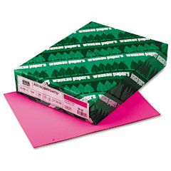 Wausau Paper Astrobrights Colored Paper, 24lb, 8-1/2 x 11, Pulsar Pink, 500 Sheets/Ream WAU21031